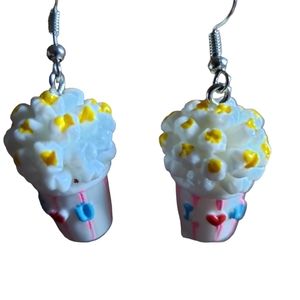 3/$20 I love you popcorn earrings ♥